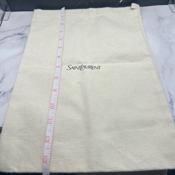 Saint Laurent Other - Saint Laurent Soft Canvas Flannel Dust Pouch with Black Logo 13.5 x 10”